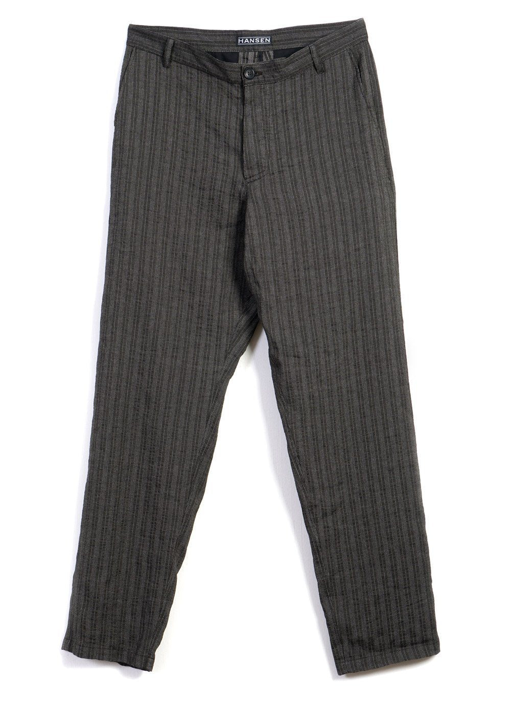 KEN | Wide Cut Trousers| Taupe Stripes -HANSEN Garments- HANSEN Garments