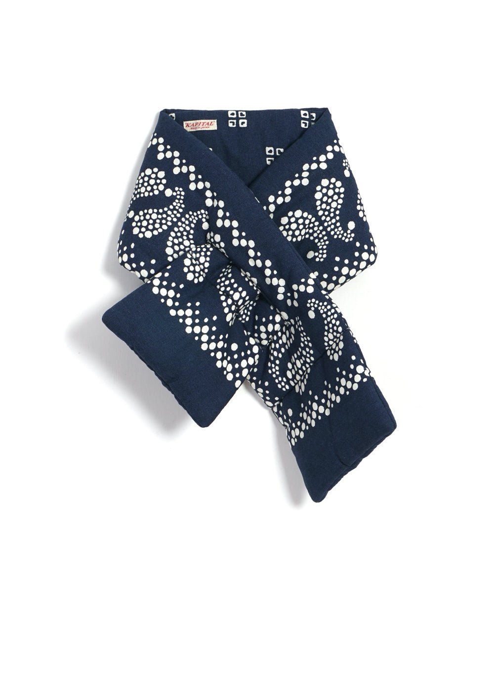 KAPITAL - KESA | Bandana Pattern Muffler | Navy - HANSEN Garments