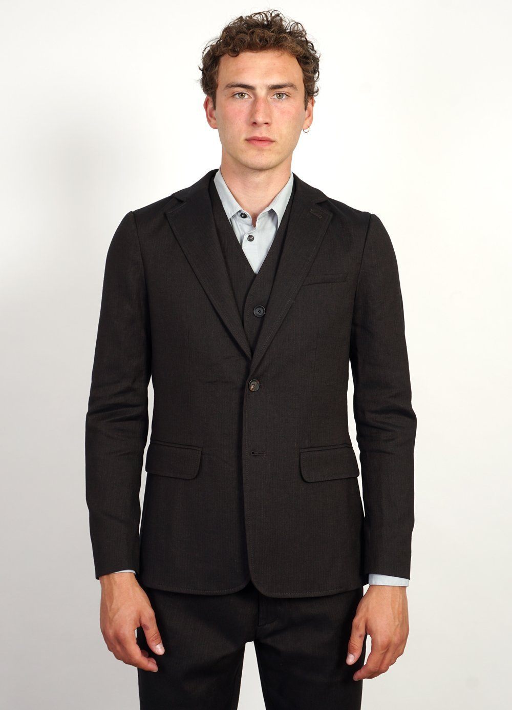 KRISTIAN | Two Button Blazer | Coffee Melange -HANSEN Garments- HANSEN Garments