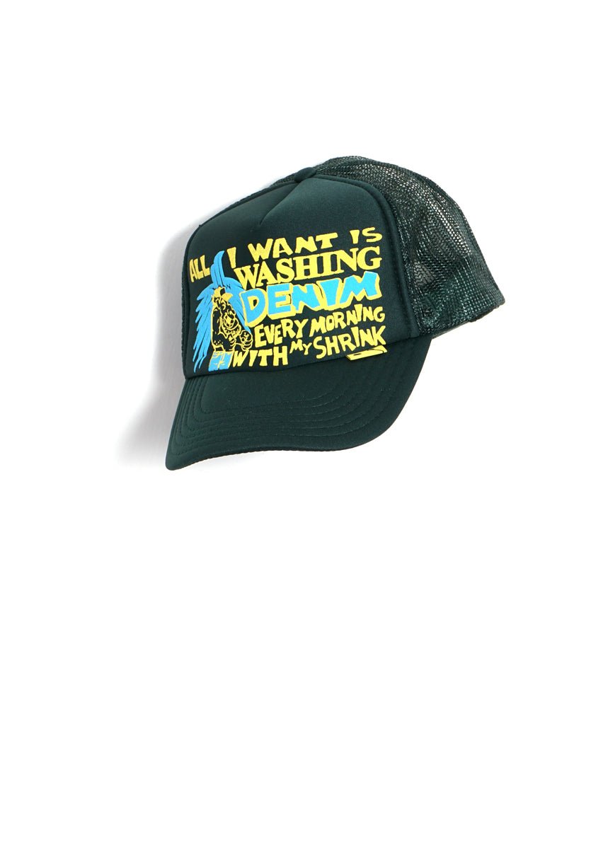KAPITAL - LAUNDRY-SHRINK | Trucker Cap | Dark Green - HANSEN Garments