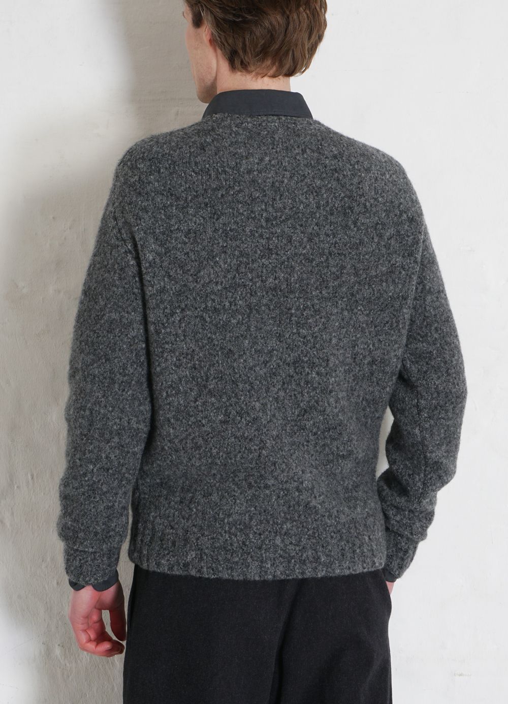 HANSEN GARMENTS - LEONARD | Knitted Crew Neck Sweater | Ashes - HANSEN Garments