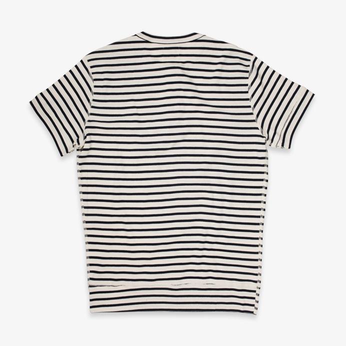 LUZIEN | Short Sleeve Henley | Breton Stripe | €65 -HEMEN BIARRITZ- HANSEN Garments
