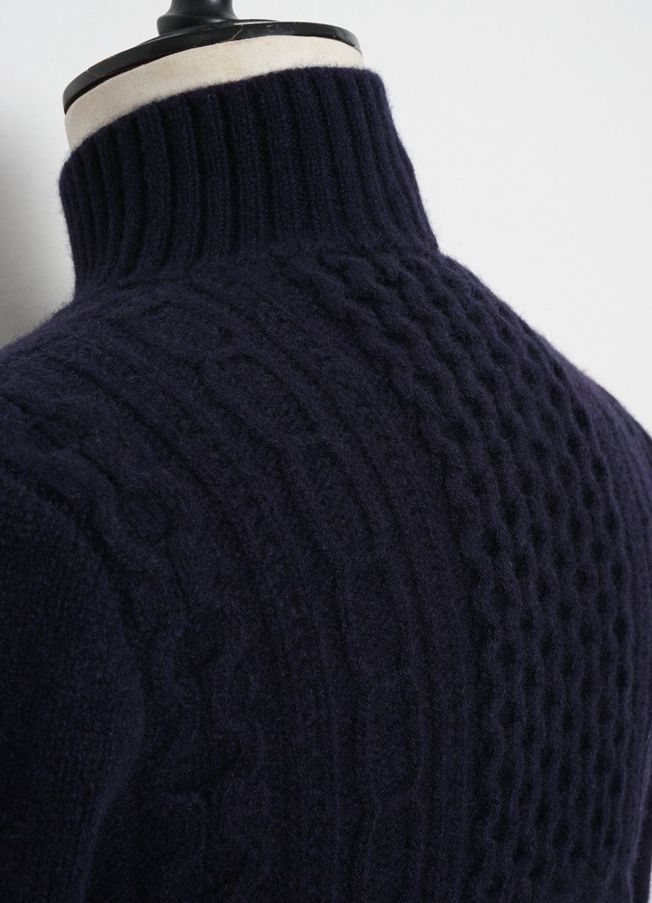 INIS MEÁIN - MAIRTÍN BEAG | Merino Wool Button-up Knit | Nocturne - HANSEN Garments