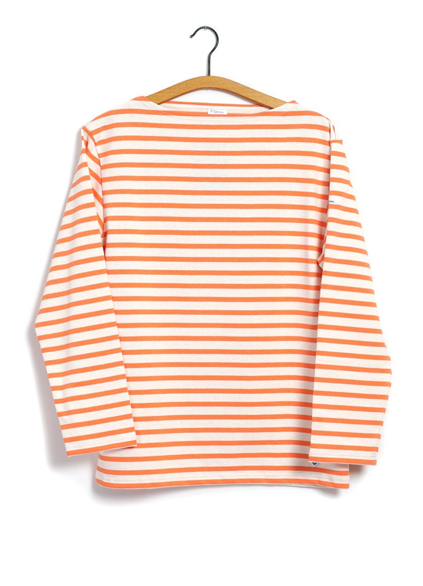 ORCIVAL - MARINE NATIONALE | Striped T-shirt | Ecru Mandarine - HANSEN Garments