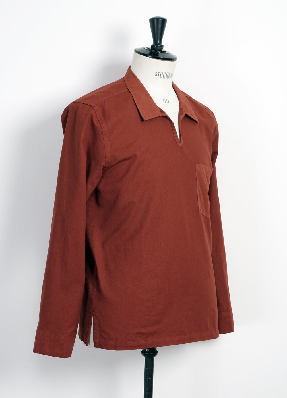 HANSEN GARMENTS - MARIUS | Casual Pull On Shirt | Terracotta - HANSEN Garments