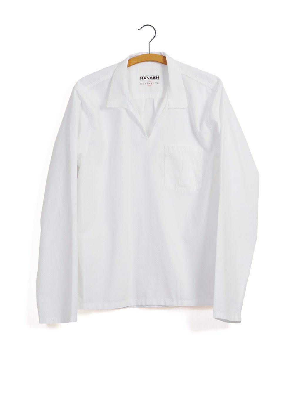 MARIUS | Casual Pull On Shirt | White -HANSEN Garments- HANSEN Garments