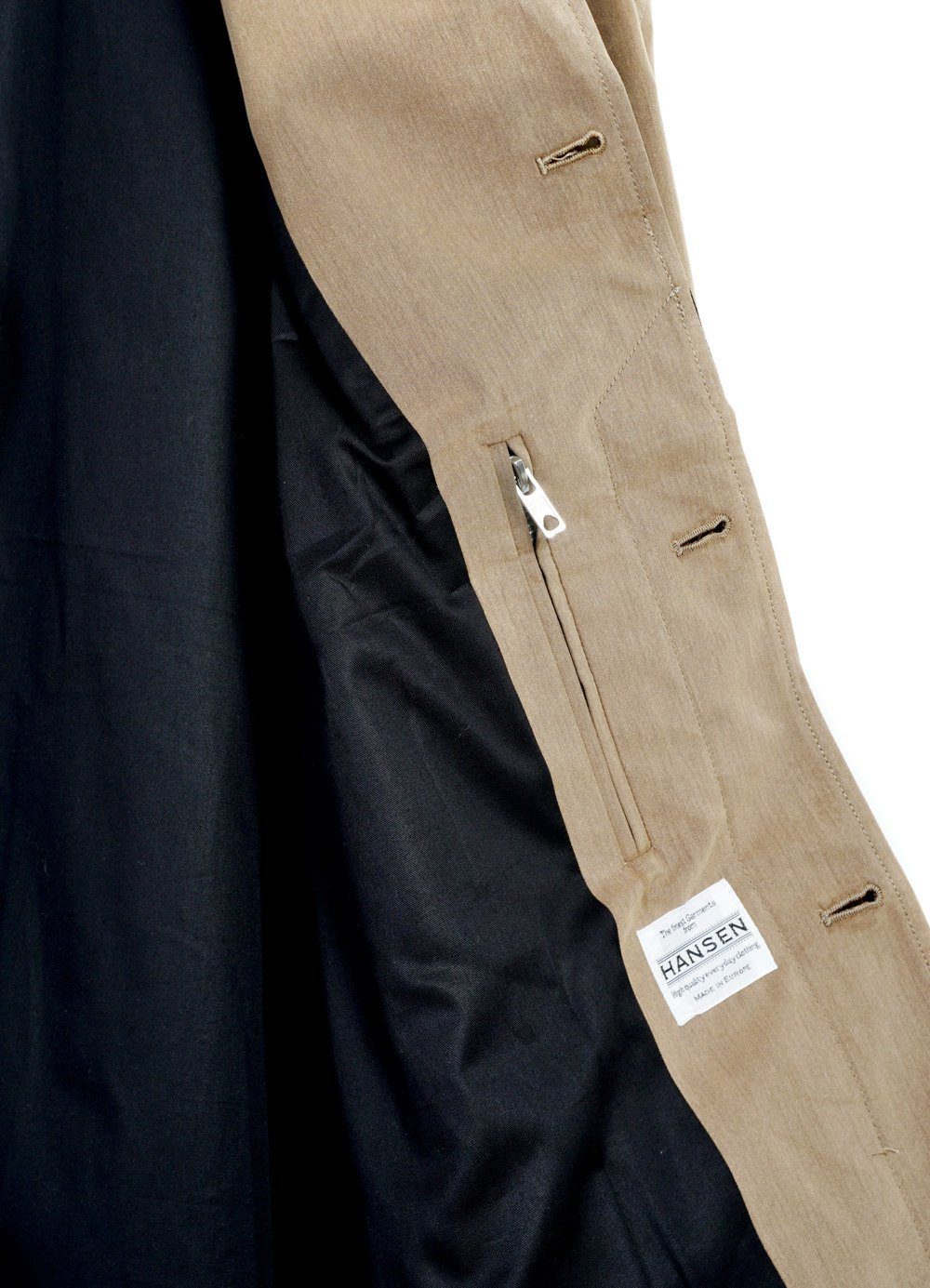HANSEN GARMENTS - MORTEN | Long Windbreaker Coat | Cardboard - HANSEN Garments