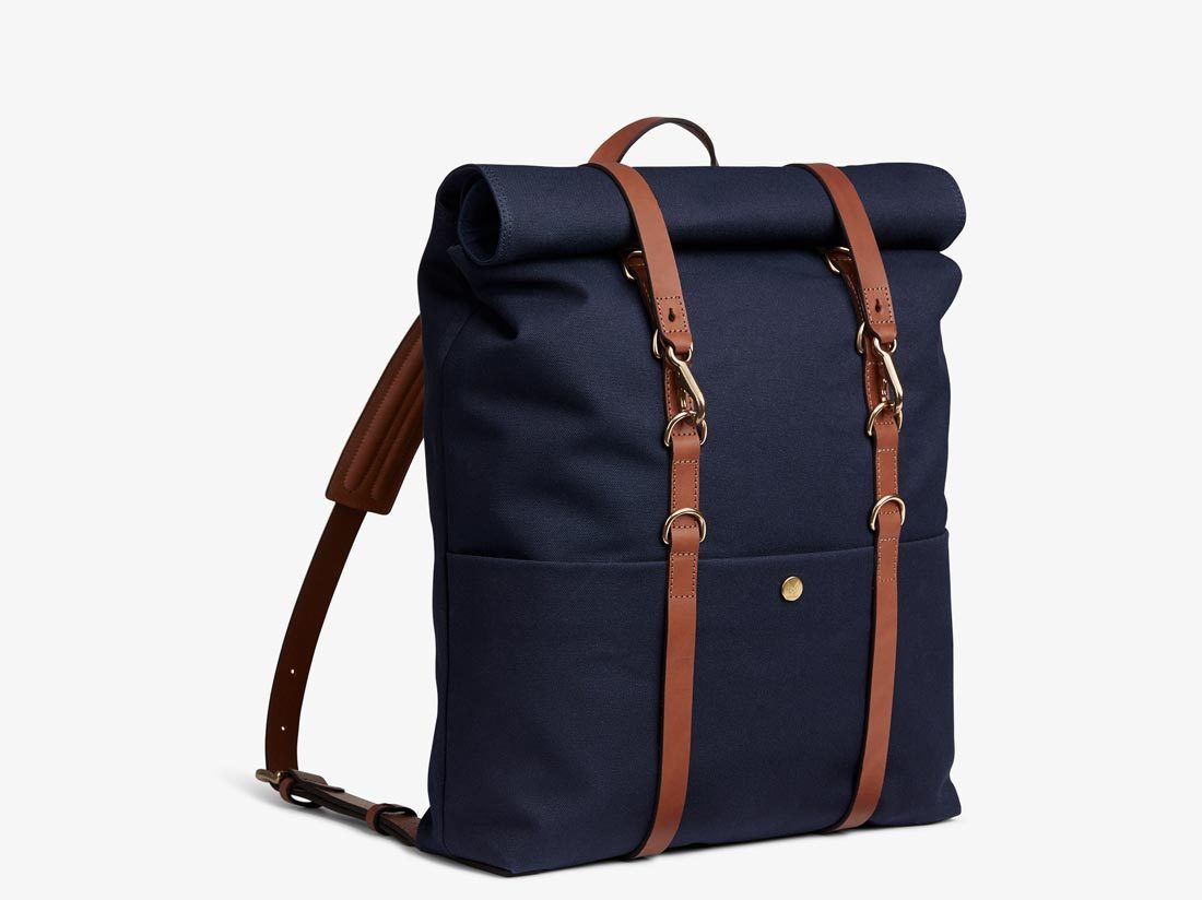 MISMO - M/S BACKPACK | Midnight Blue/Cuoio - HANSEN Garments
