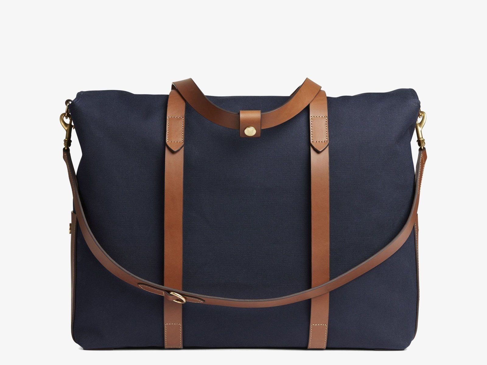 MISMO - M/S MEGA TOTE | Midnight Blue/Cuoio - HANSEN Garments