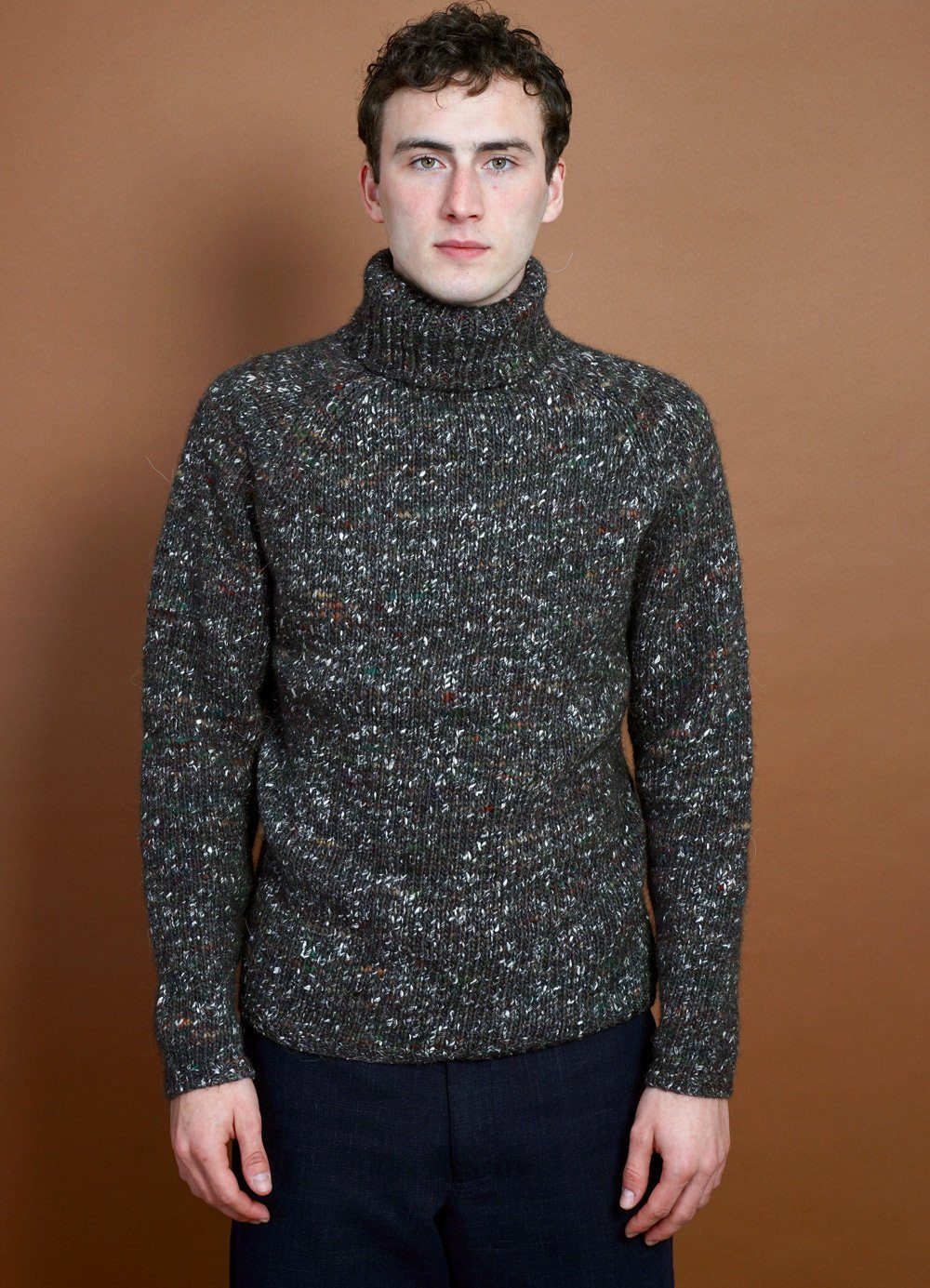 HANSEN Garments - NICK | Chunky Knitted Sweater | Browntweed - HANSEN Garments