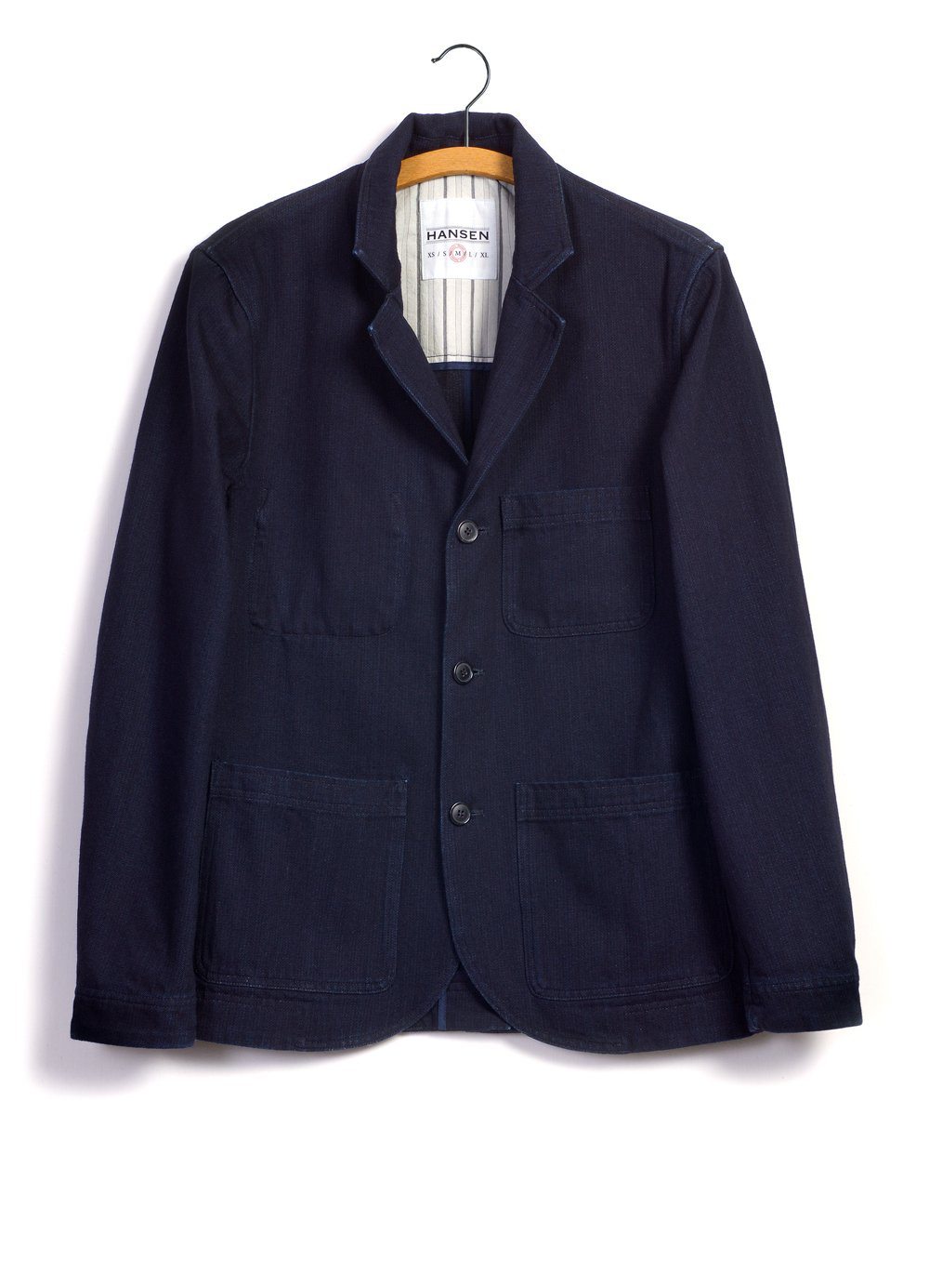 HANSEN GARMENTS - NICOLAI | Informal 3-button Blazer | Black Indigo - HANSEN Garments