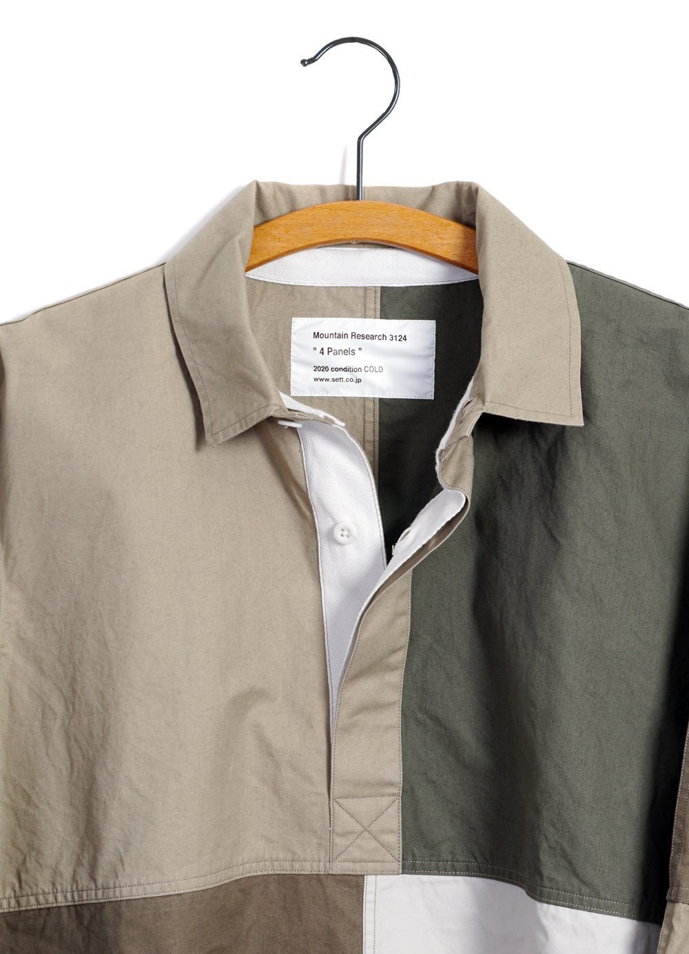 MOUNTAIN RESEARCH - PATCHWORK SHIRT | Beige - HANSEN Garments