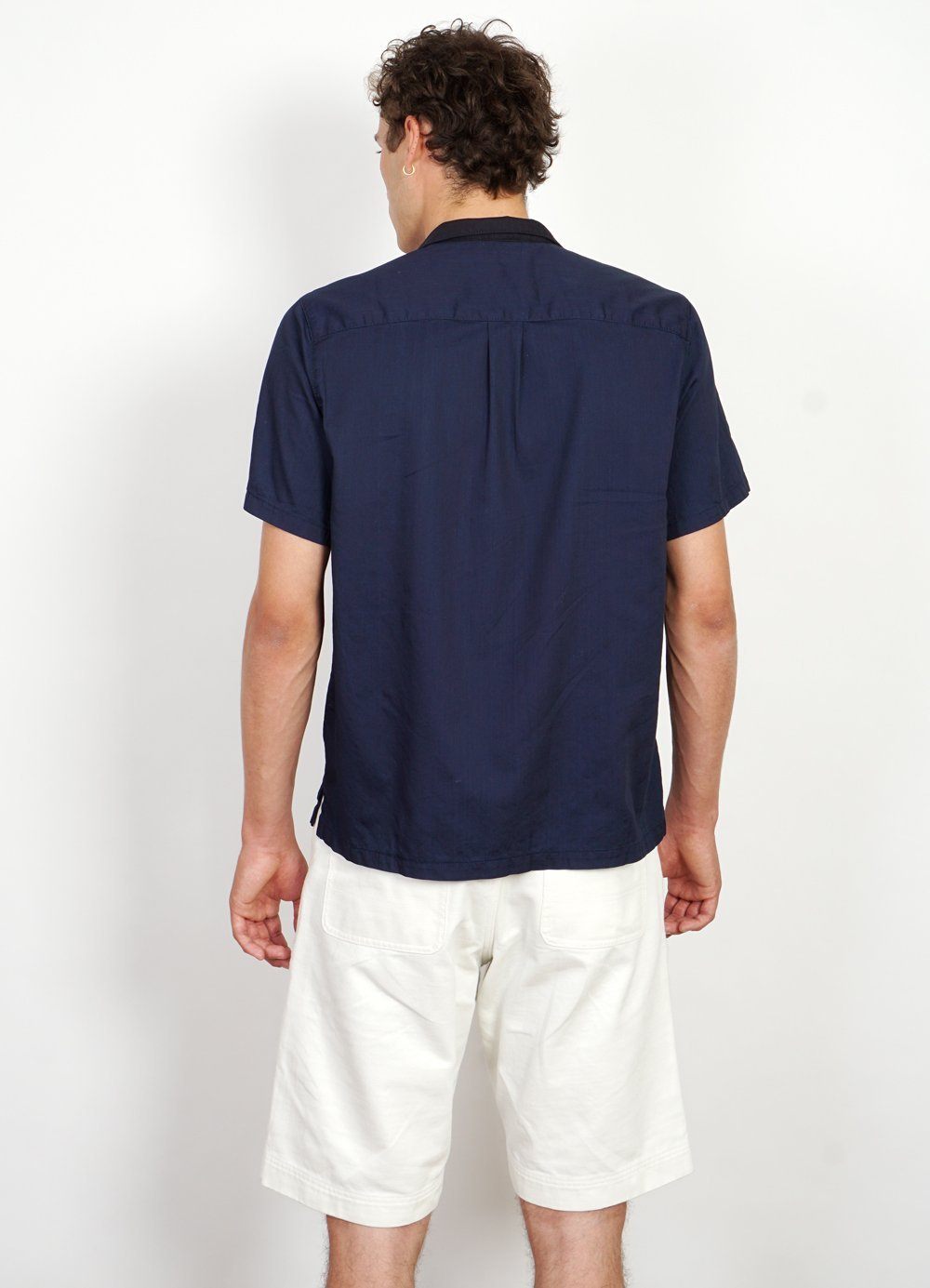 PHILLIP | Short Sleeve Pull-On Shirt | Indigo -HANSEN Garments- HANSEN Garments