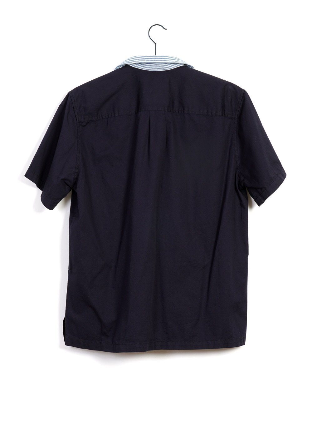 PHILLIP | Short Sleeve Pull-On Shirt | Navy/Stripe -HANSEN Garments- HANSEN Garments