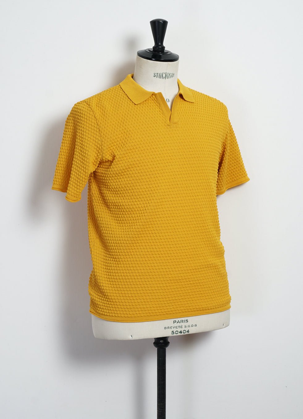 G.R.P - POLO | Short Sleeve Spot Knit Shirt | Ocra - HANSEN Garments