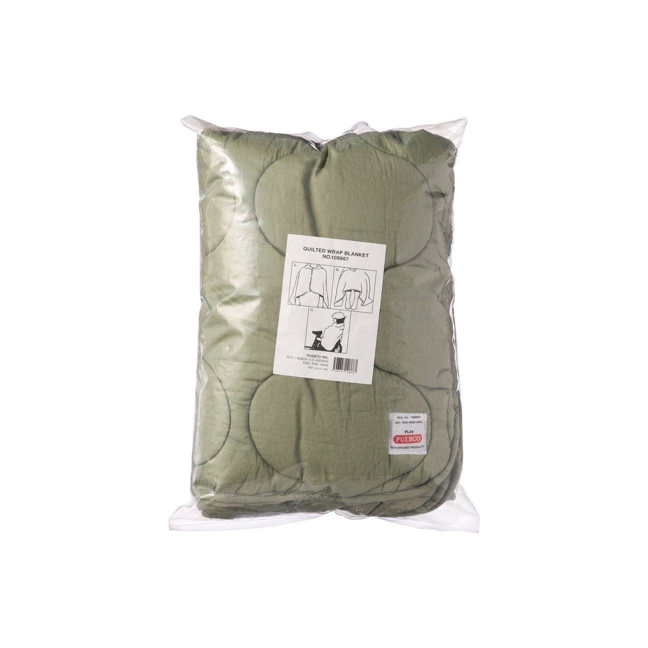 PUEBCO - QUILTED WRAP BLANKET | ARMY - HANSEN Garments