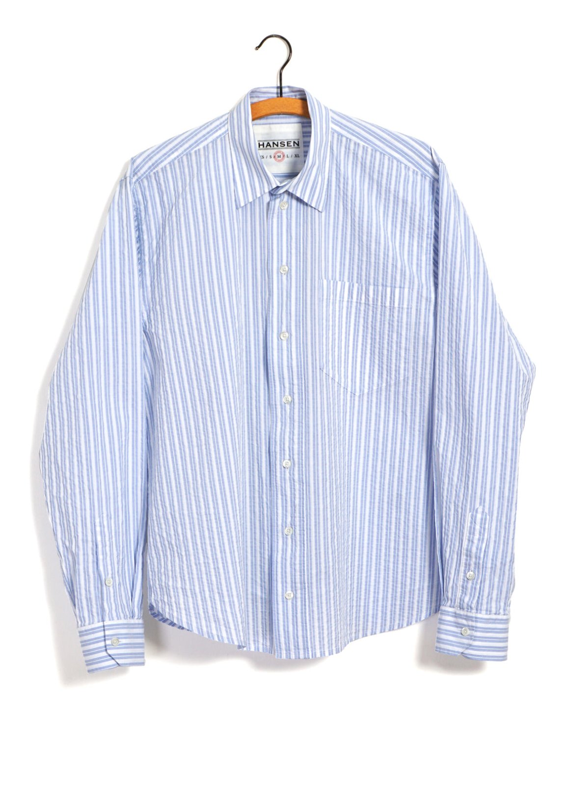 HANSEN GARMENTS - RAYMOND | Relaxed Classic Shirt | Big Blue Stripes - HANSEN Garments
