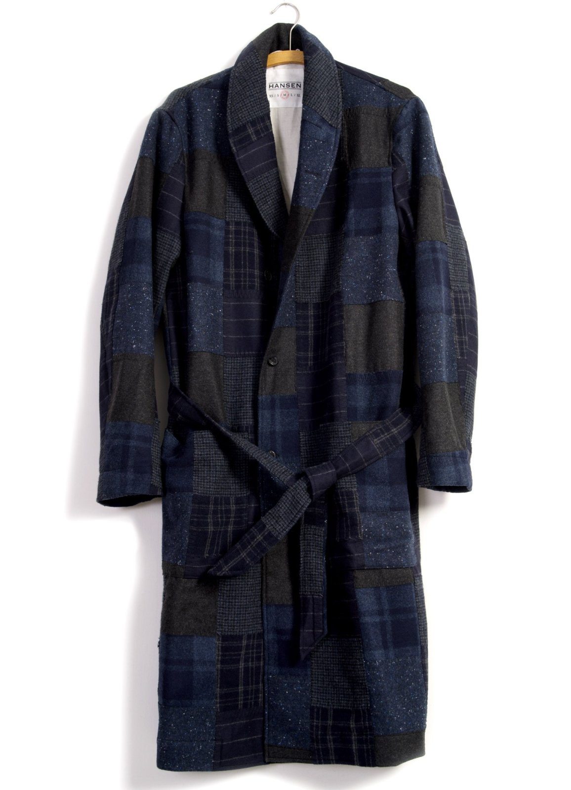 ROB | Long Shawl Collar Coat | Patchwork | €695 -HANSEN Garments- HANSEN Garments