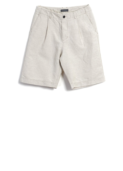 ROBIN | Super Wide Pleated Shorts | Flax Nature