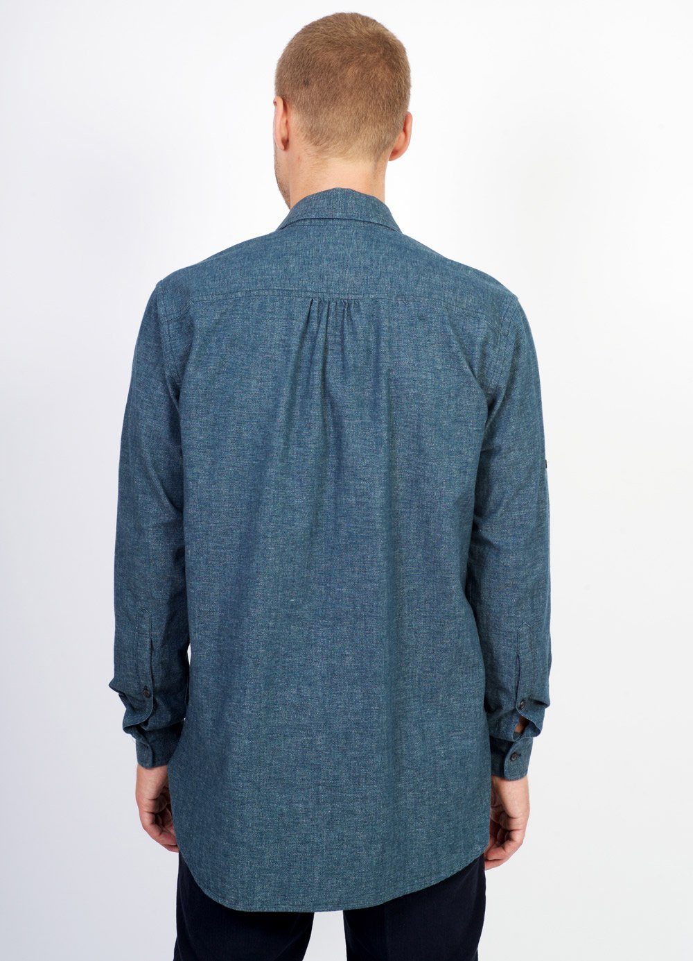 SEBASTIAN | Long Pull On Shirt | Wave Indigo | €200 -HANSEN Garments- HANSEN Garments