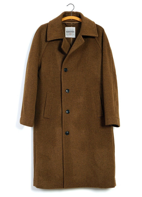 SIGURD | Long Wool Felt Coat | Cognaco