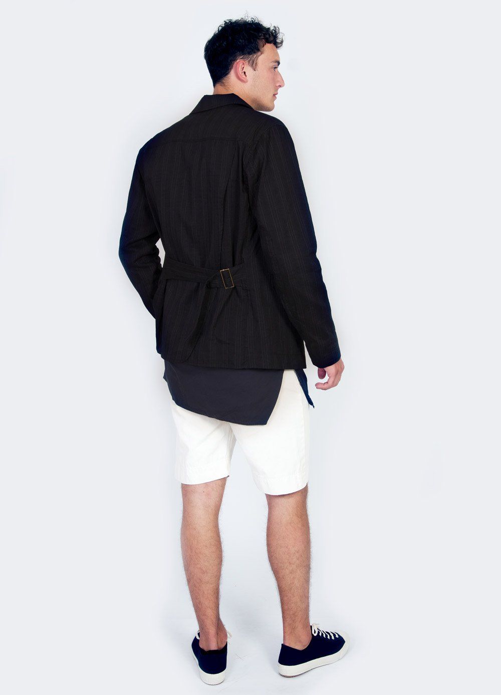 SIMON | Open Back Blazer | Black Stripe | €495 -HANSEN Garments- HANSEN Garments