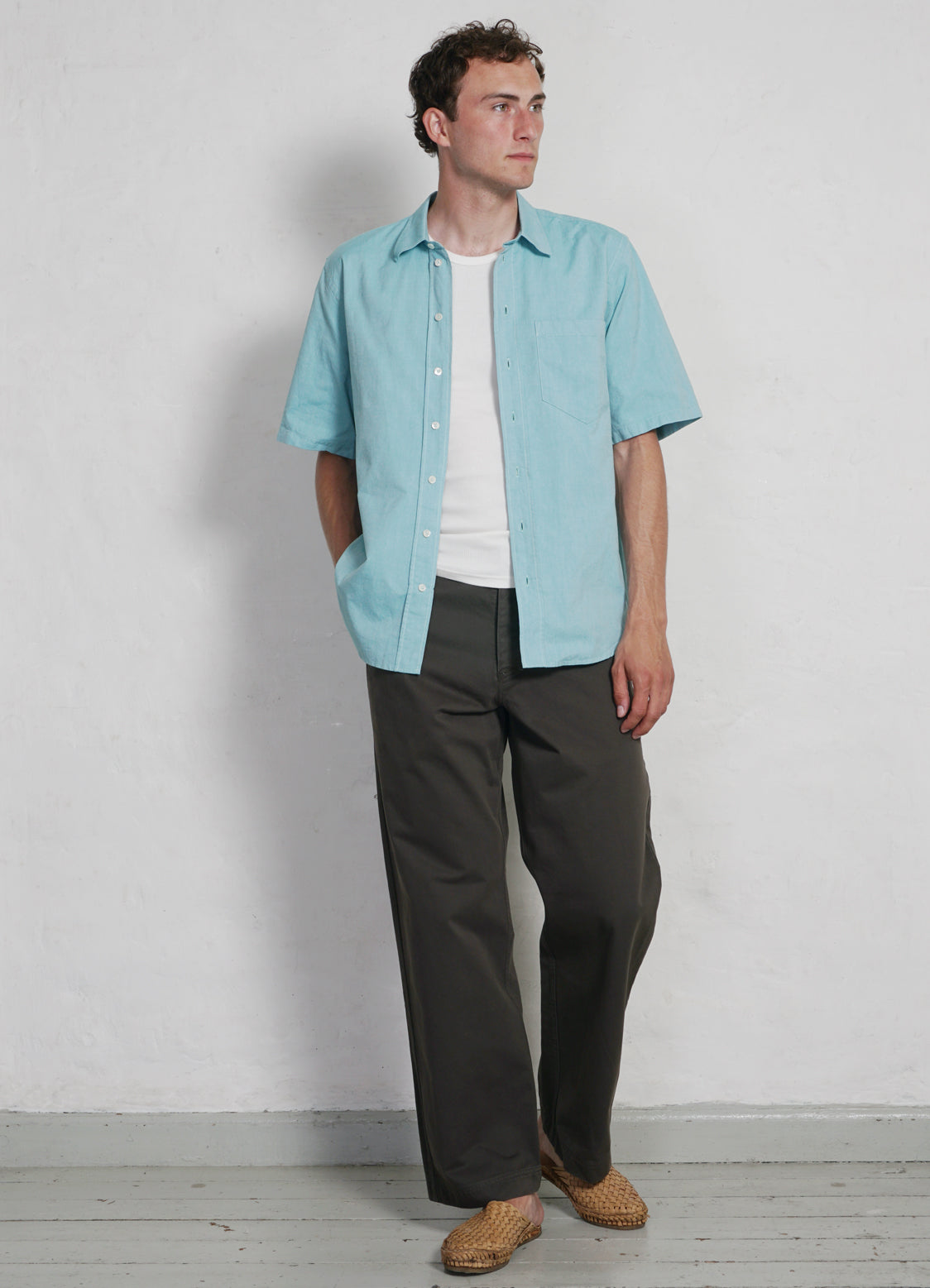 REIDAR | Loose Fit Short Sleeve Shirt | Miami Green