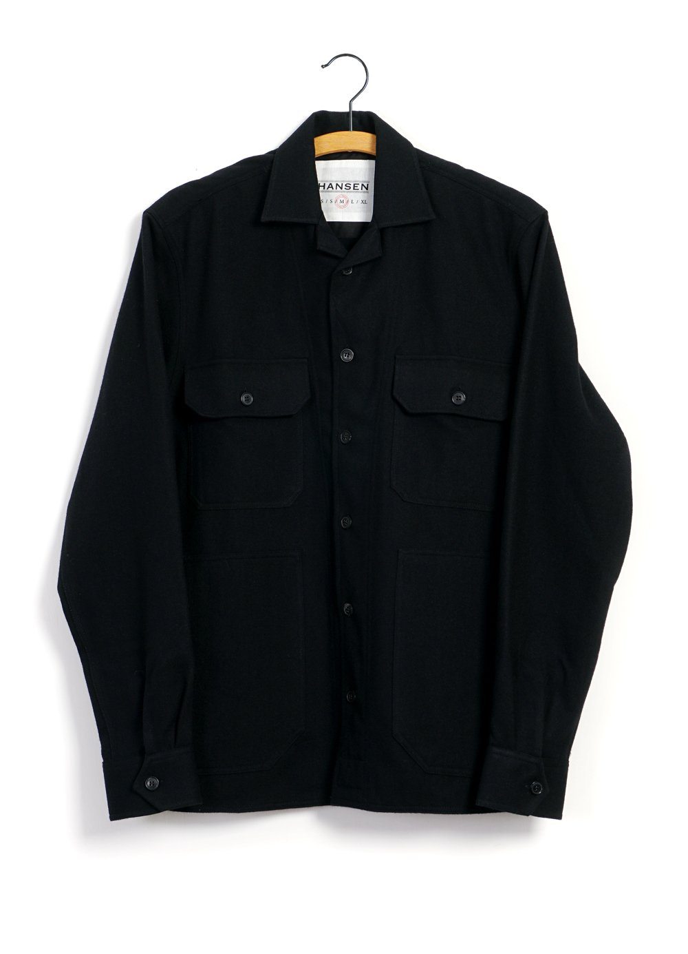 HANSEN Garments - STEFAN | Worker Over Shirt | Black - HANSEN Garments