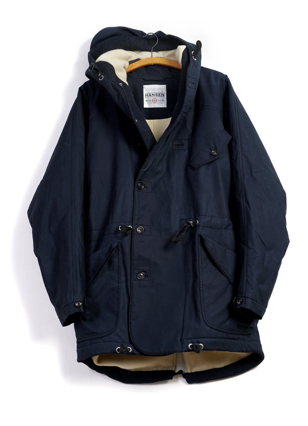 STORM | Hooded Winter Coat | Petroleum Navy | €650 -HANSEN Garments- HANSEN Garments