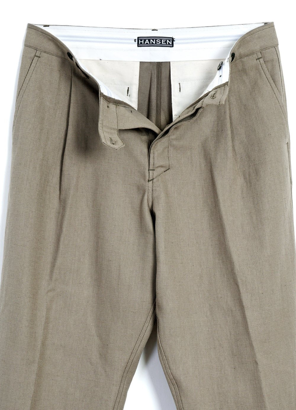 HANSEN GARMENTS - SUNE | Pleated Wide Cut Trousers | Bay Leaf - HANSEN Garments
