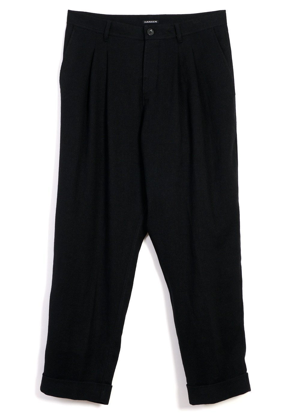 SYLVESTER | Double Pleated Trousers | Black | HANSEN Garments