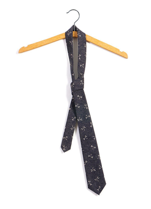 TIE | Printed Pattern Tie | Dragonfly