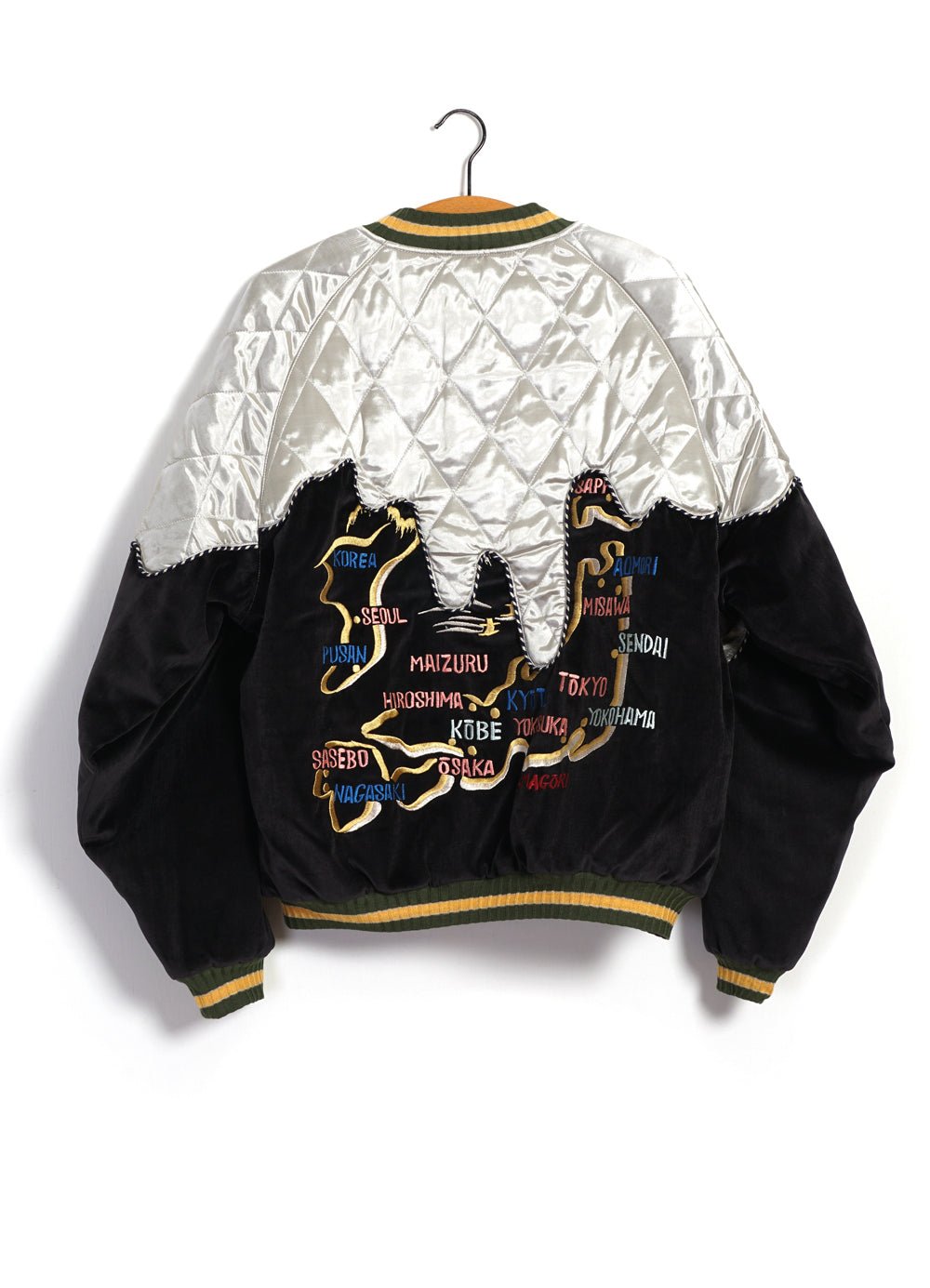 KAPITAL - TORO-TORO | Sulfur-dyed Velveteen Souvenir Jacket | Black/Kinari - HANSEN Garments