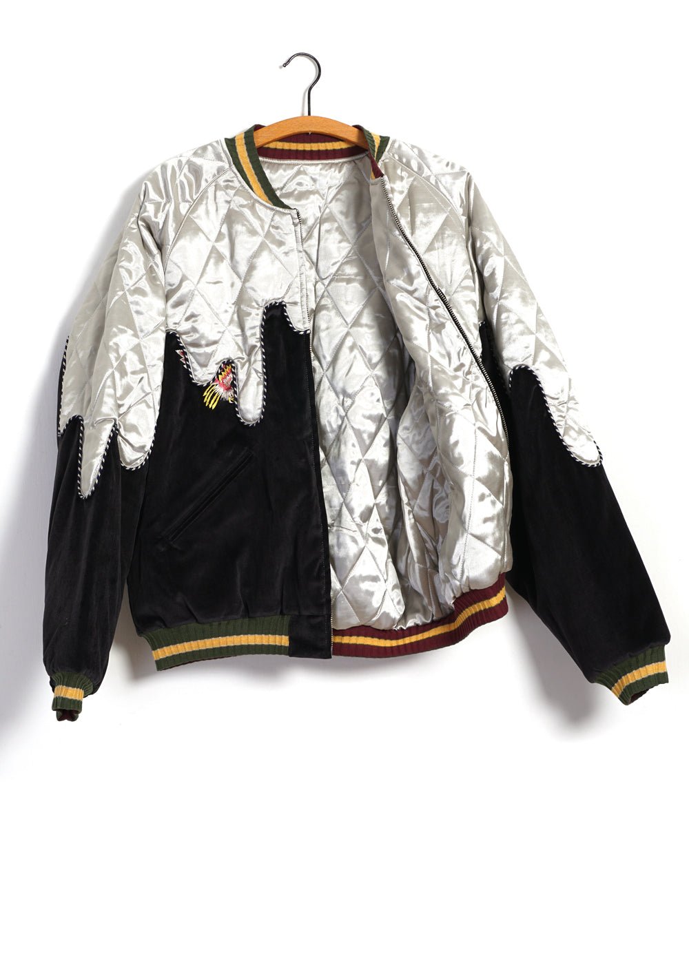 KAPITAL - TORO-TORO | Sulfur-dyed Velveteen Souvenir Jacket | Black/Kinari - HANSEN Garments