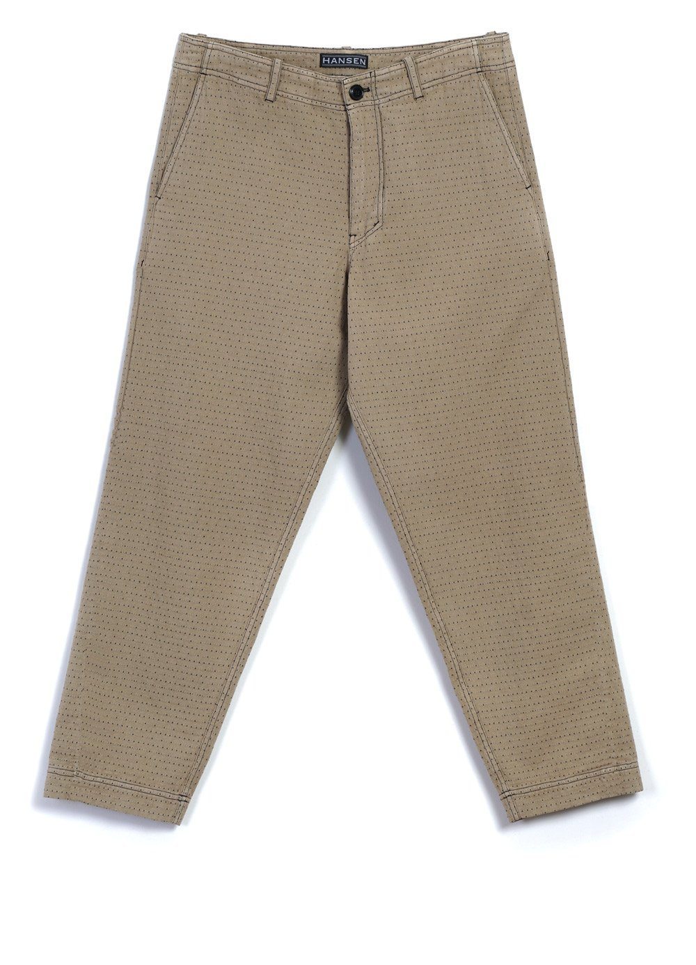HANSEN GARMENTS - TRYGVE | Wide Cut Cropped Trousers | Beige - HANSEN Garments