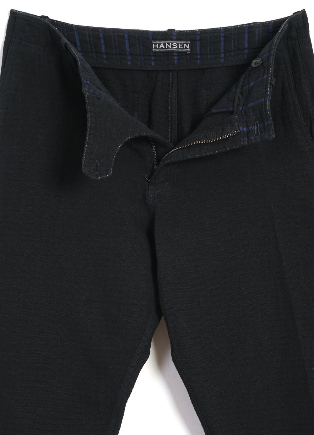 HANSEN GARMENTS - TRYGVE | Wide Cut Cropped Trousers | Black - HANSEN Garments