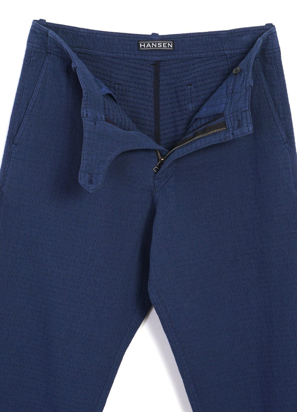 HANSEN GARMENTS - TRYGVE | Wide Cut Cropped Trousers | Blue - HANSEN Garments