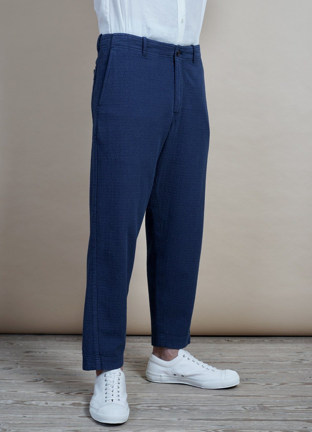 HANSEN GARMENTS - TRYGVE | Wide Cut Cropped Trousers | Blue - HANSEN Garments