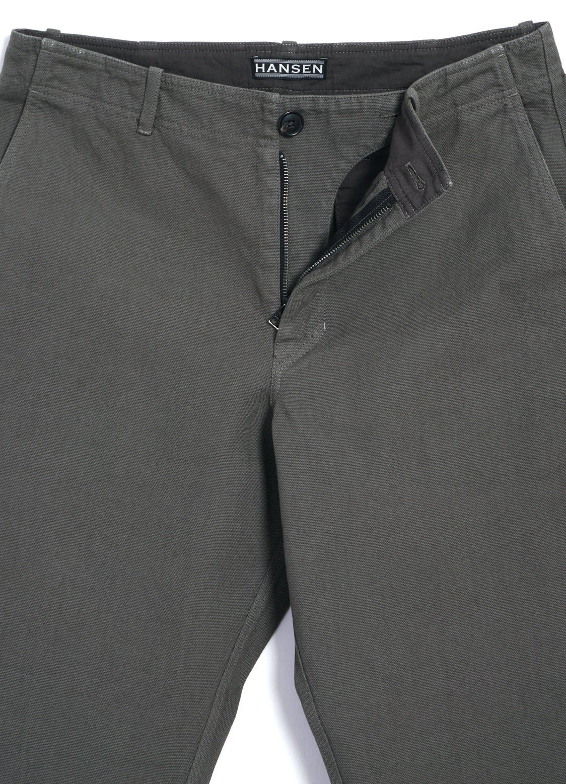 HANSEN GARMENTS - TRYGVE | Wide Cut Cropped Trousers | Green Grey - HANSEN Garments