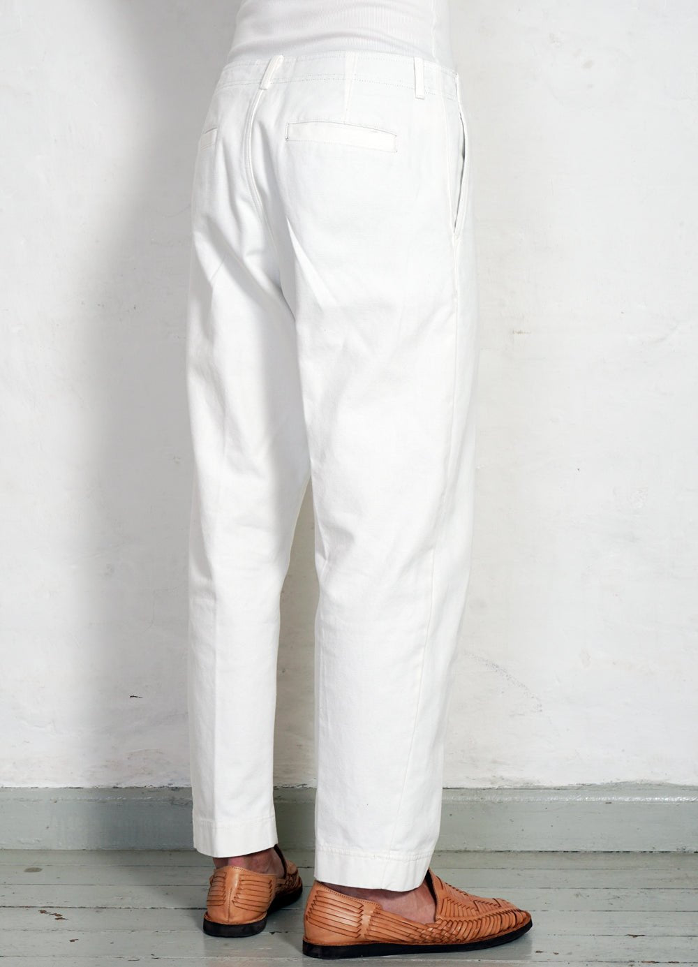 HANSEN GARMENTS - TRYGVE | Wide Cut Cropped Trousers | Off White - HANSEN Garments