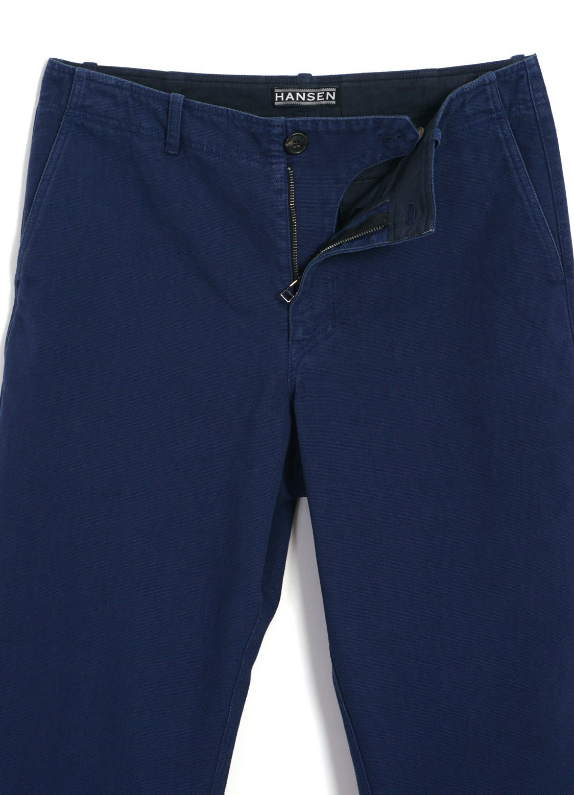 HANSEN GARMENTS - TRYGVE | Wide Cut Cropped Trousers | Work Blue - HANSEN Garments