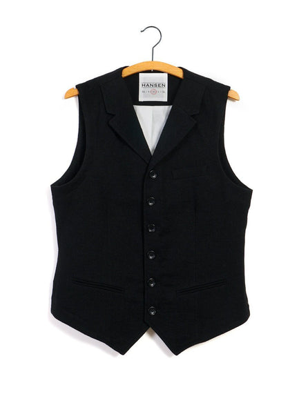 WILLIAM | Lapel Waistcoat | Black – HANSEN Garments WILLIAM | Lapel Waistcoat | Black – HANSEN Garments