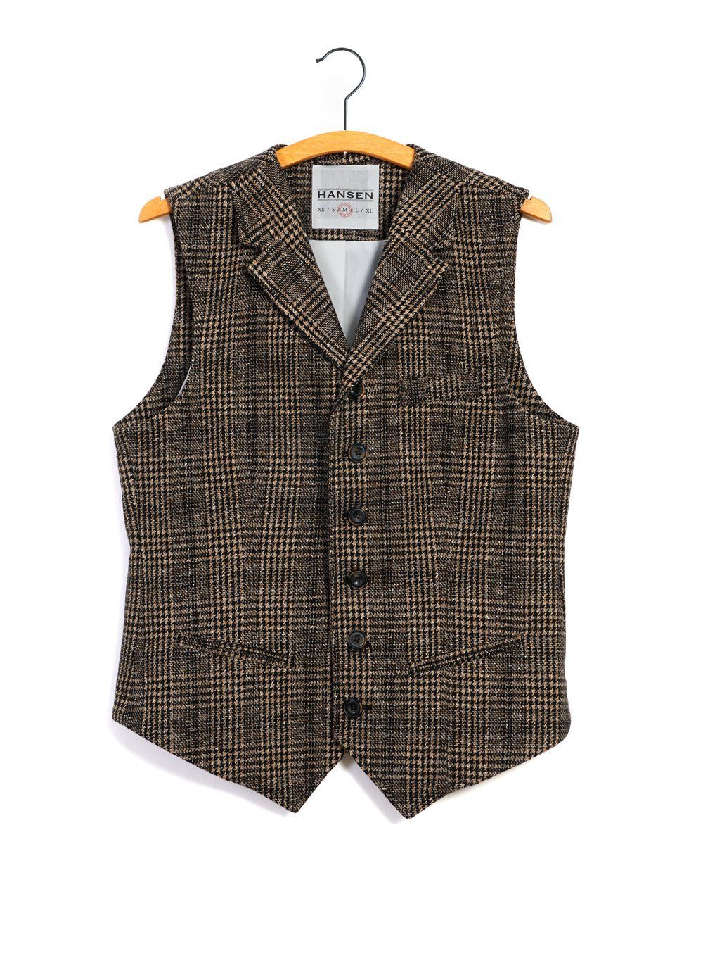 HANSEN Garments - William | Lapel Waistcoat | Checkered - HANSEN Garments