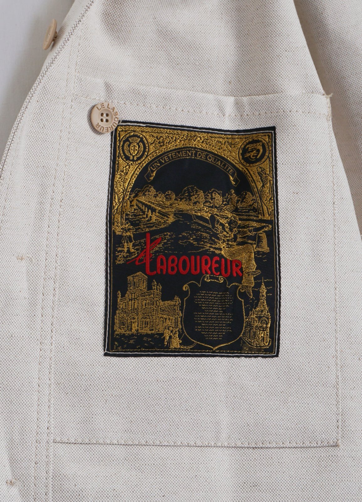 LE LABOUREUR - WORK JACKET | Linen/Cotton Blend | Flax Nature - HANSEN Garments